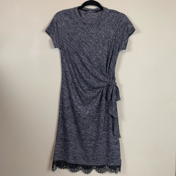 MaxMara Dresses & Skirts - Max Mara Weekend Line Gray Faux Wrap Dress size S